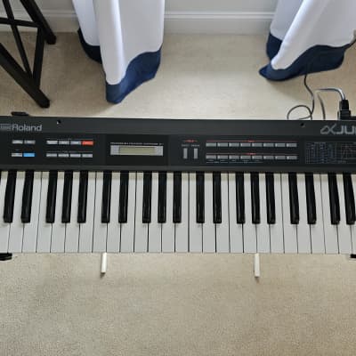Roland Alpha Juno-1 49-Key Programmable Polyphonic Synthesizer 1985 - 1988 - Black image 1