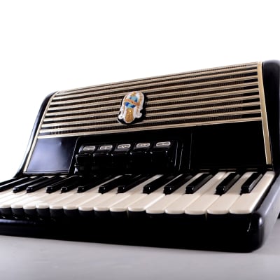 Rare Vintage German Made Top Piano Accordion Weltmeister Gigantilli I 80 bass, 8 sw. from the golden era + Hard Case and Shoulder Straps - Top Promotional Price image 12