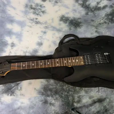 2014 Laguan LE50 Black Short Scale 3/4 Electric Guitar Pro Setup New Strings Gigbag image 12