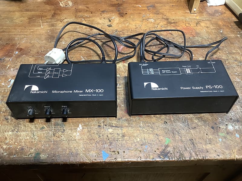 Nakamichi MX-100 Microphone Mixer + PS 100 Power supply | Reverb