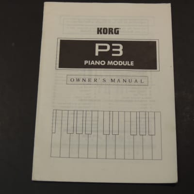 Korg P3 Owner's Manual [Three Wave Music]