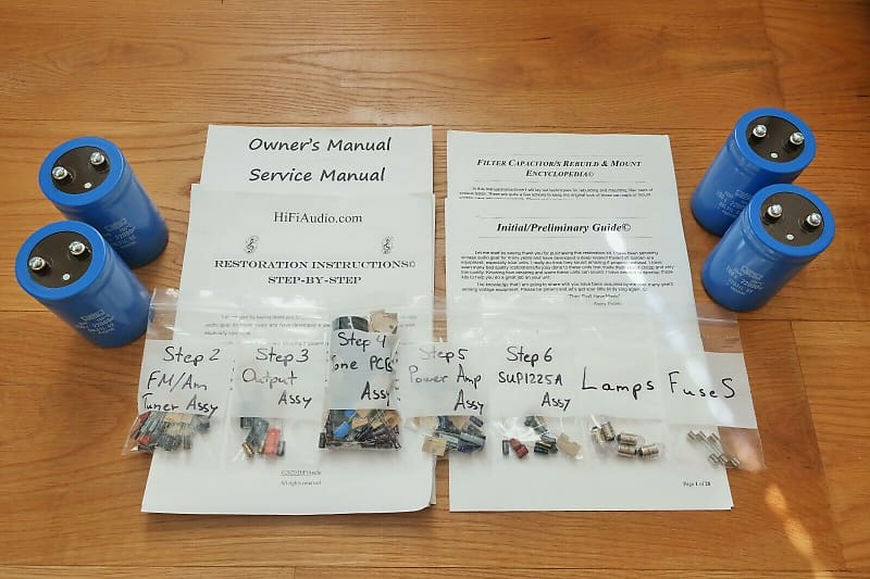 Technics SA-1000 restoration kit filter capacitor repair rebuild fix  			