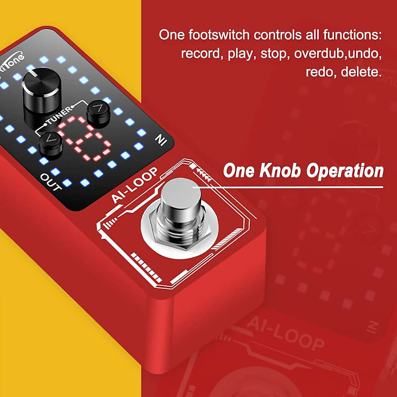 Looper Pedal Guitar Tuner 9 Loops 40 Minutes Recording Time