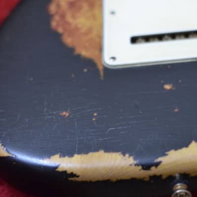 Black over Burst Heavy Relic’d Fender Stratocaster image 10