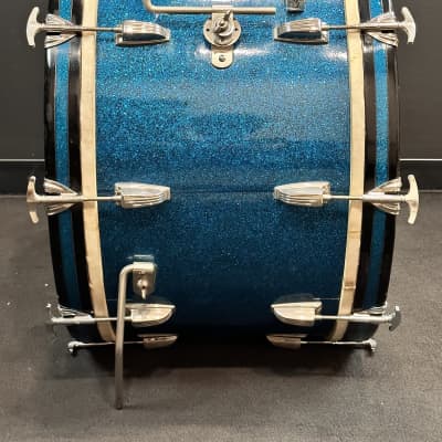 WFL Ludwig 24/13/16/5x14" Vintage Drum Set - Aqua Sparkle - MINT! image 11