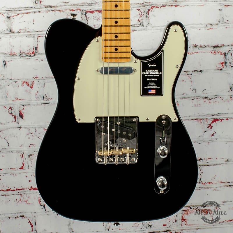 Fender American Professional II Telecaster Electric Guitar Black image 1