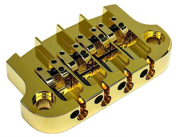 Hipshot 3-point SUPERTONE Bass Bridge, GOLD for Gibson