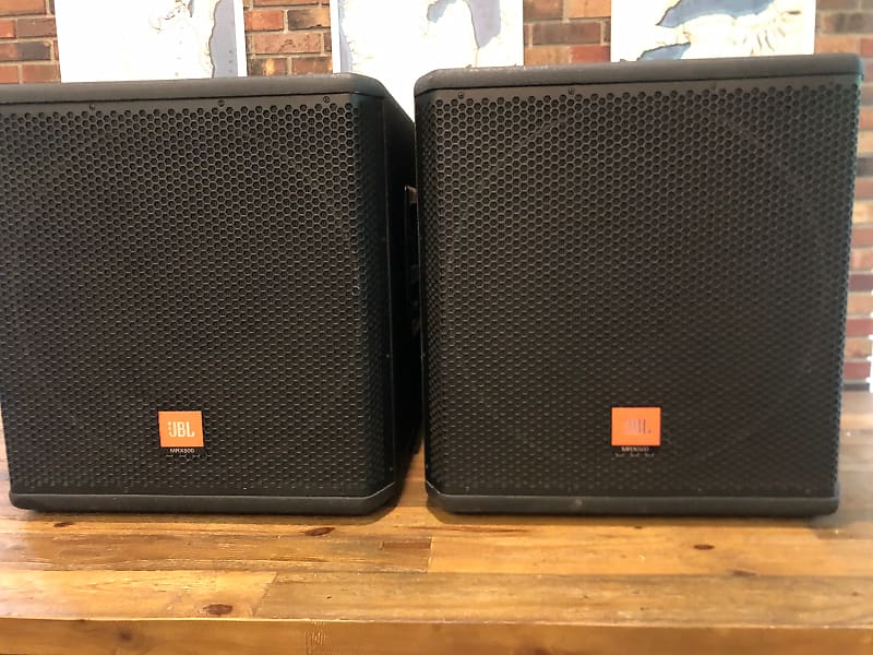 JBL MRX518S SUBWOOFER PAIR w/ COVERS LIGHT AND LOUD!!! Reverb