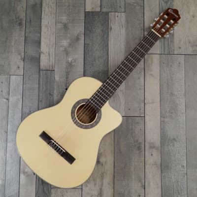 Crafter HC-100CE/OP.N Electro Cutaway Nylon Strung Classical Guitar, Satin Finish for sale