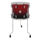 PDP Concept Maple Floor Tom 14x12 Red To Black Fade