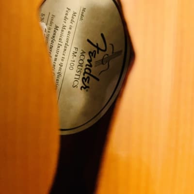Fender FM 100 Mandolin 8 String 2000’s - Sunburst image 5