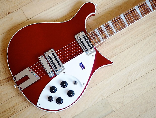 2012 Rickenbacker 660 Ruby Red Custom Color Electric Guitar Toaster Pickups  Near Mint & Discontinued
