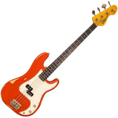 Vintage V4 ICON Bass Distressed Firenza Red image 1