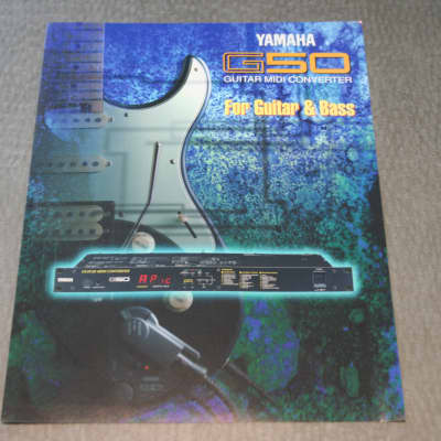 Yamaha G50 MIDI Guitar Synthesizer 13 pin Roland Compatible 1990s Brochure