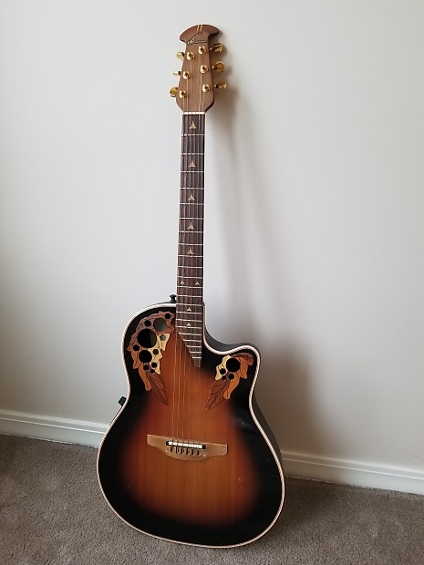 Ovation 1868 Elite USA Acoustic with Hard Case 1995 2 Tone Sunburst