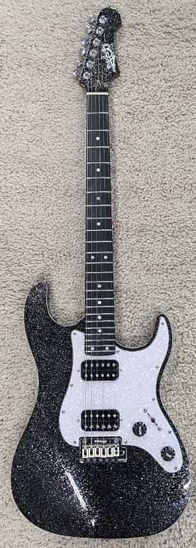 Jet Guitars Model JS-500-BLS Black Sparkle Double Cut HH | Reverb