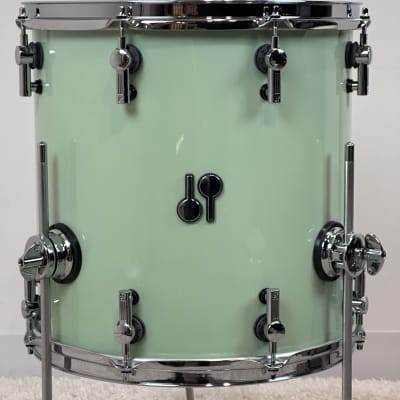 Sonor 18/12/14" SQ2 Vintage Maple Drum Set - High Gloss Pastel Green image 15