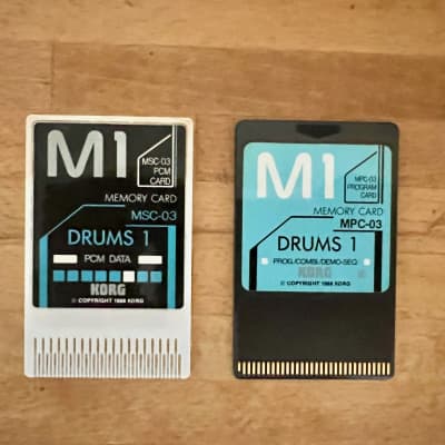 Korg M1 Drums Sound Cards MSC-03 and MPC-03 for M-1, M1R TWO Card Set PCM Sample image 1