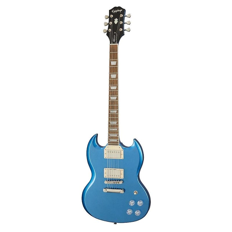 Epiphone SG Muse Electric Guitar in Radio Blue Metallic image 1