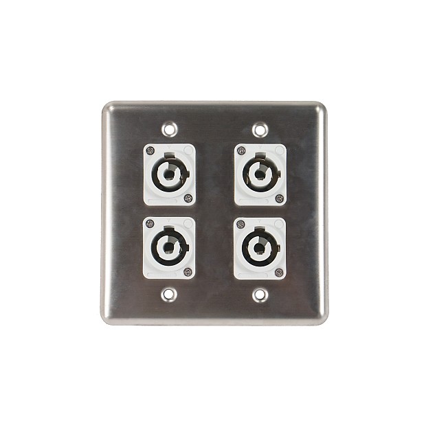 OSP Q-4-4PCB Quad Wall Plate with 4 PowerCon B Connectors image 1