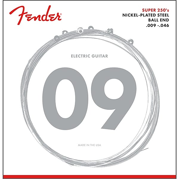 Fender Super 250 Nickel-Plated Steel Guitar Strings - Ball End 9-46 image 1