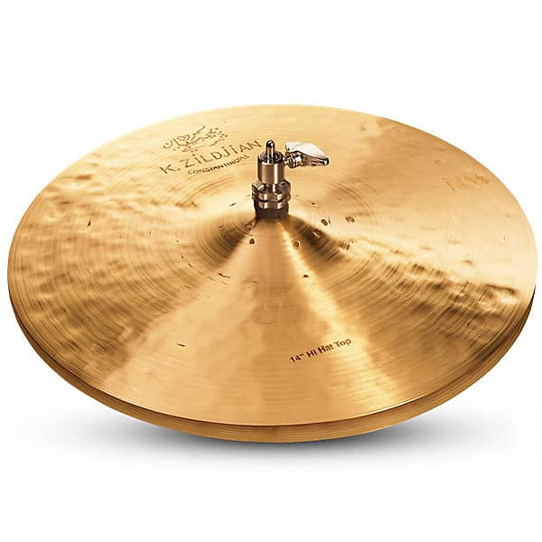 Zildjian 14" K Zildjian Constantinople Medium Thin Top Hi Hat Drumset Cast Bronze Cymbal with Dark Sound and Blend Balance K1071 image 1