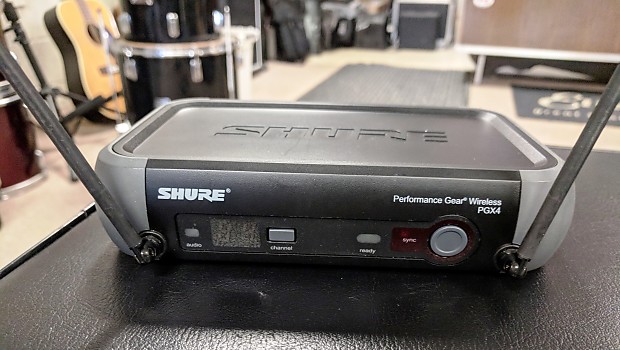 Shure PGX Wireless Instrument System: PGX4 Receiver PGX1 Bodypack  Transmitter WA302 Instrument Cable