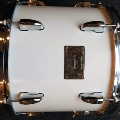 Pearl  Masters custom  12”x10” tom Opal white lacquer 1990 image 13