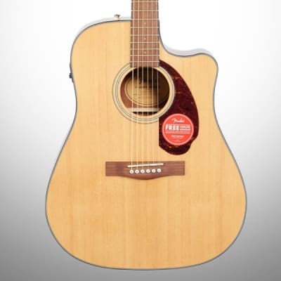 Fender CD-140SCE Dreadnought Acoustic-Electric Guitar, with Walnut Fingerboard (and Case), Natural image 1