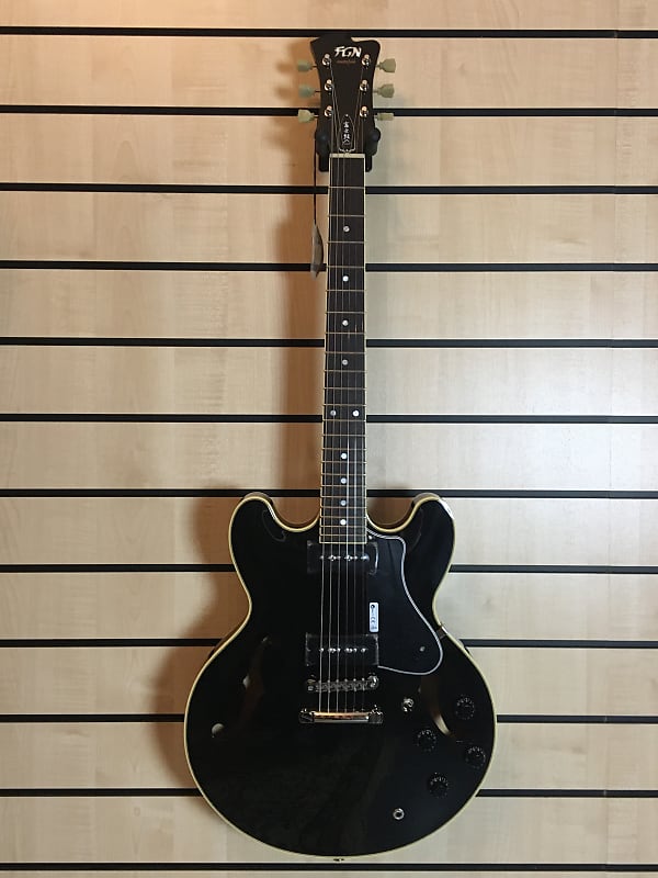 FGN Masterfield P90 Semi-Hollowbody Classic Black Electric Guitar