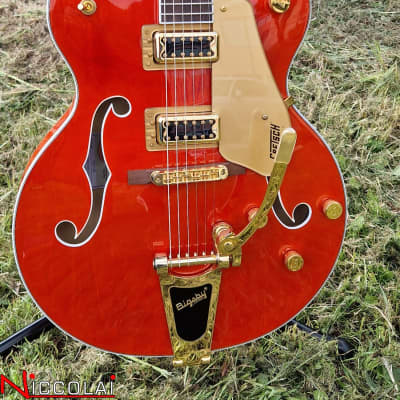 GRETSCH G5422TG Electromatic Classic Hollow Body Double-Cut with Bigsby and Gold Hardware Laurel Fingerboard Orange Stain image 12
