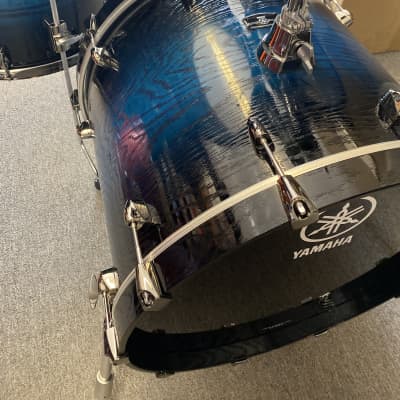 Yamaha Live Custom Hybrid Oak UZU Ice Sunburst 4pc Drum Set image 2