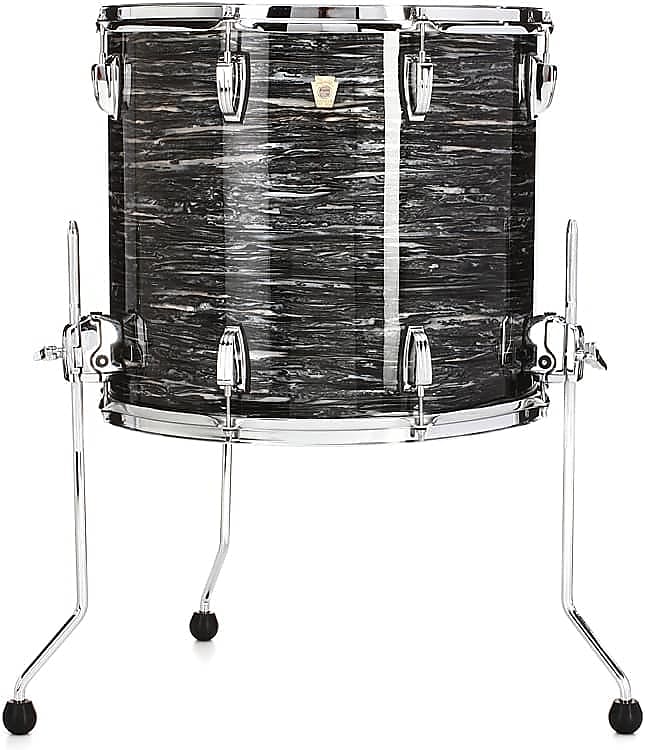 Ludwig Classic Maple Floor Tom - 16 x 18 inch - Vintage Black Oyster image 1