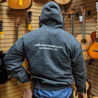 Mill River Music Pullover Hoodie 1st Edition Main Logo Unisex Ch Heather 3XL image 4