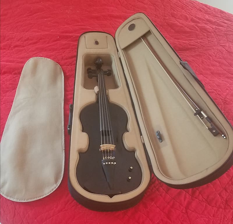 5String Electric/Acoustic Viola Gloss Black Reverb