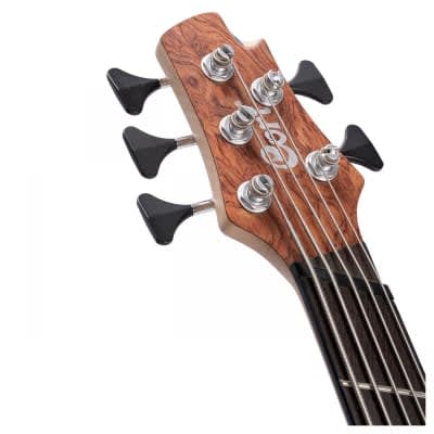 Cort A5BEYONDOPBN Single Cutaway Bubinga Top on Ash Body Multi-Scale 5-Electric Bass Guitar w/Hard Case image 11