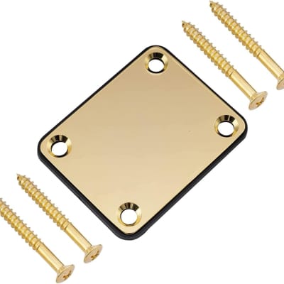 Musician Outfitters Guitar Neck Plate For Tele Strat Jaguar Bolt-on neck style (Gold) image 4