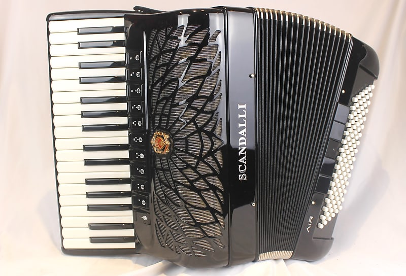 NEW Black Scandalli Air II Piano Accordion LMMH 34 96 image 1