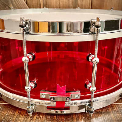 DrumPickers 14x6” Acrylic Snare Drum in Candy Apple Red | Reverb