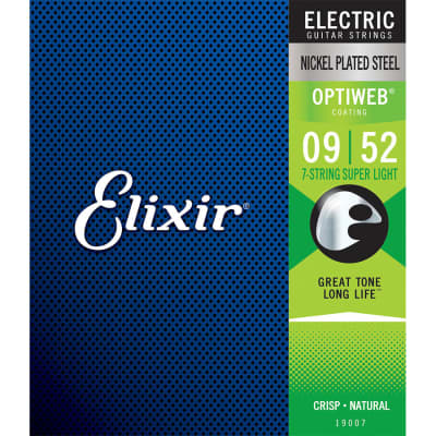 Elixir Optiweb Nickel Electric Guitar Strings 9-52 (7 String) image 2