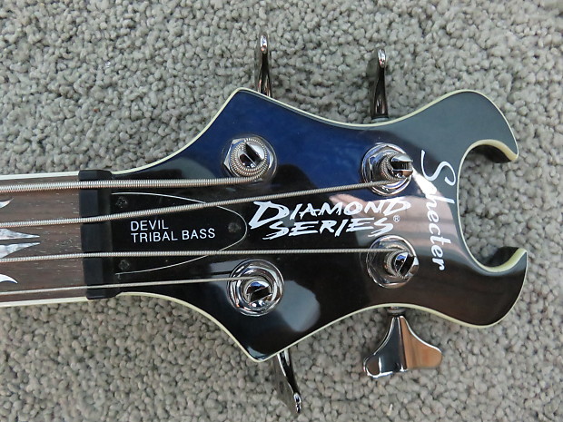 Schecter Diamond Series Devil Tribal Bass Black With