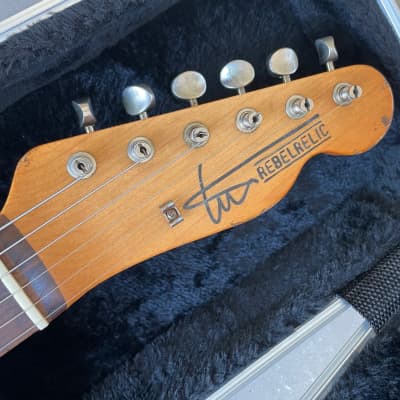 RebelRelic Telecaster thinline 2020 - Black Over Tv Yellow image 4