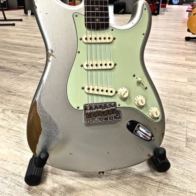 Fender Custom Shop Stratocaster 59 reverse Relic AIS ov SIS 2020 Relic Aged Inca Silver over Silver image 6