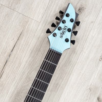 Mint Schecter John Browne Signature Tao-7 7-String Guitar, Ebony Fretboard, Azure image 8