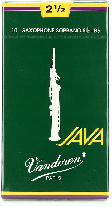 Vandoren SR3025 - JAVA Soprano Saxophone Reeds - 2.5 (10-pack) image 1