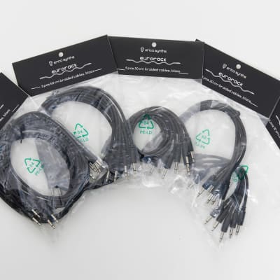 Erica Synths Braided & Soft Eurorack Patch Cables 20 cm (5 pcs) (Black)  [Three Wave Music] image 3