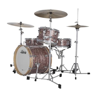 Ludwig *Pre-Order* Classic Maple Vintage Pink Oyster Fab 14x22_9x13_16x16 Drums Shell Pack Made in USA Authorized Dealer image 2