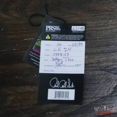 Paul Reed Smith PRS Wild West Guitars Special Run CE 24 Painted Black Neck 57/08 Covered Pickups Faded Grey Black Blue Burst 7.65 LBS image 10