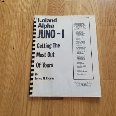 Roland Alpha Juno-1 Making it Happen Lorenz M. Rychner Juno 1 2