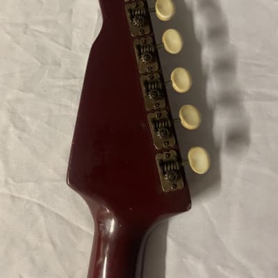 Teisco WG-4L Electric Guitar MIJ Japan W/ Chip Board Case Vintage 1960s Red image 16